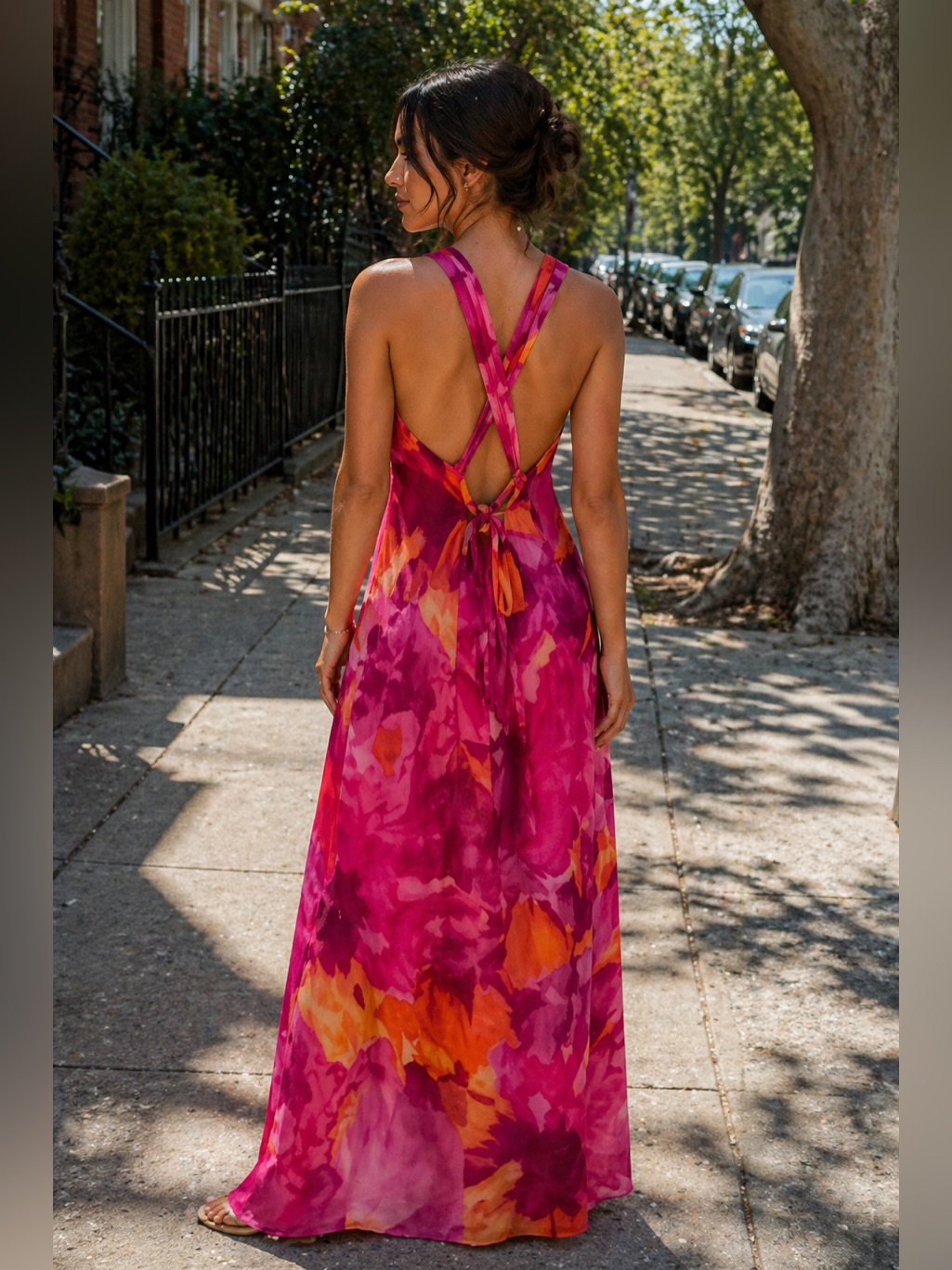 Nwot Small Unalunacollectionhalter Neck Sleeveles Strappy Back Maxi